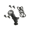 Universal X-Grip set smartphones for Tough-Track rails - ball with T-slot, centre connecting arm