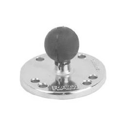 runde Chrom-Basisplatte (AMPS) - Grundplatten-Durchmesser 63,5 mm,  (1 Zoll)
