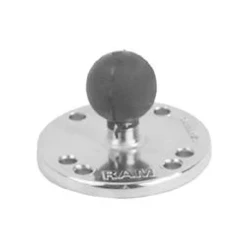 runde Chrom-Basisplatte (AMPS) - Grundplatten-Durchmesser 63,5 mm,  (1 Zoll)