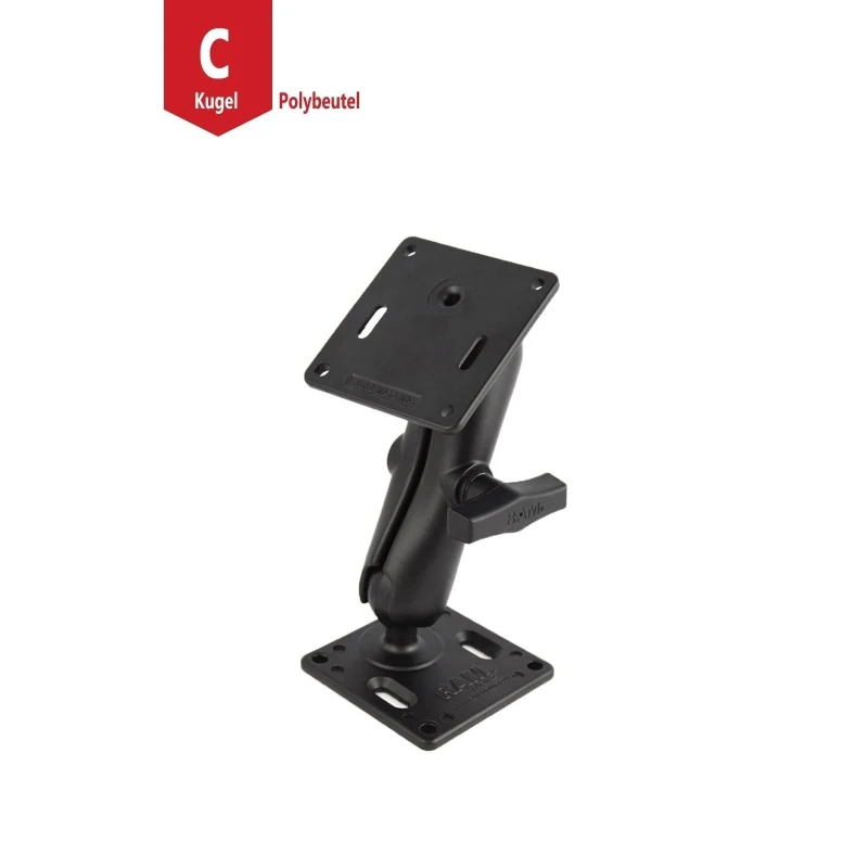 VESA mounting set - 2x VESA plate (75x75 mm hole pattern), centre connecting arm