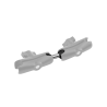 Double ball adapter - (1 inch), approx. 64 mm long