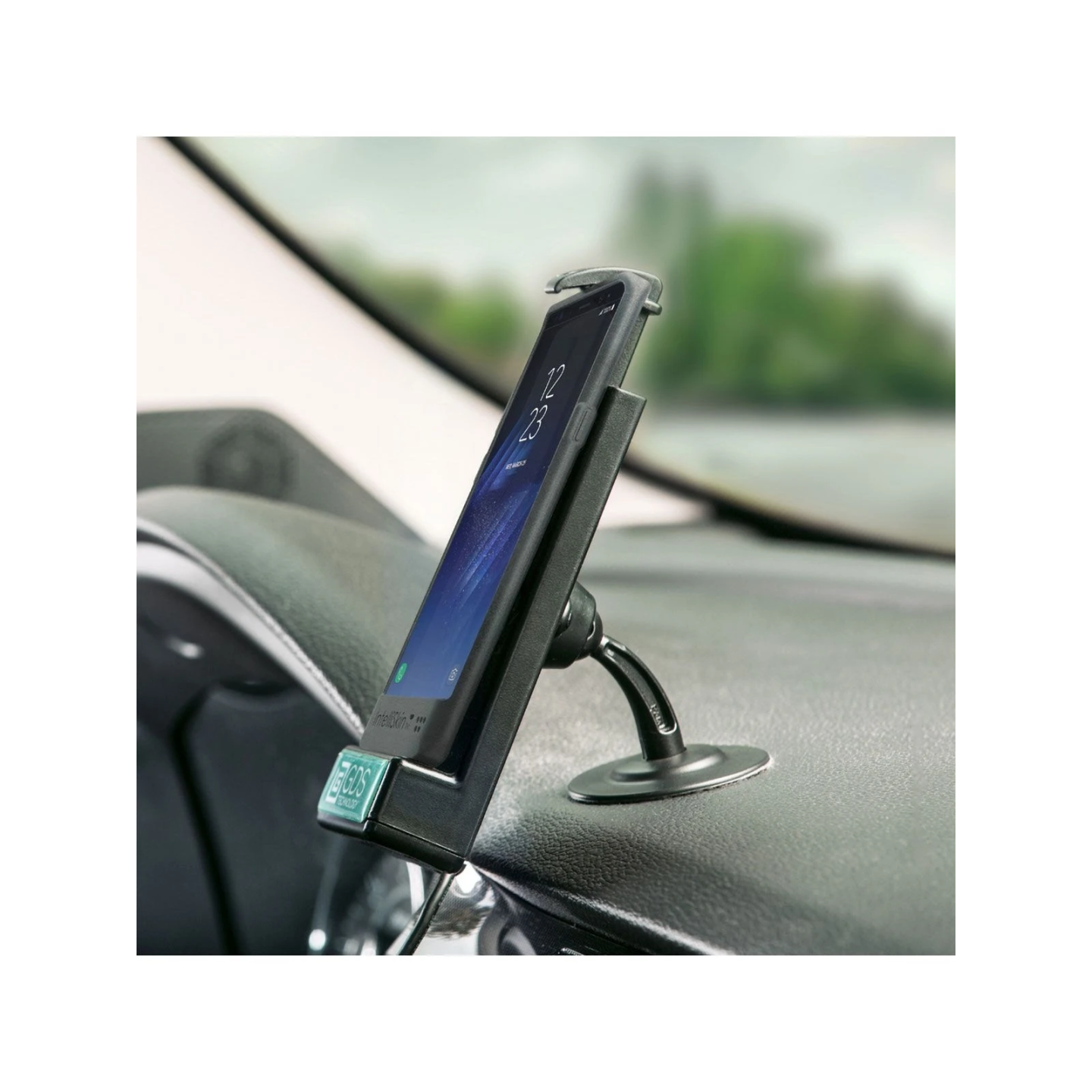 GDS Aufbau-Dockingstation für Smartphones in IntelliSkin-Lade-/Schutzhüllen - 18-Pin Dock, USB-C, Klebe-Sockel