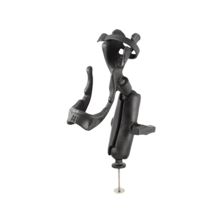 Fishing rod holder with adapter - centre connecting arm, ball adapter