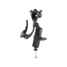Fishing rod holder with adapter - centre connecting arm, ball adapter