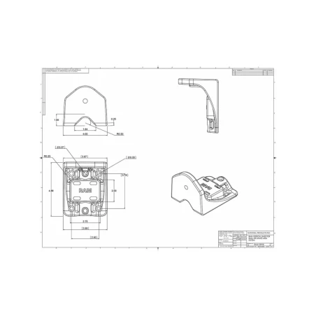 Swivel arm base - vertical mounting