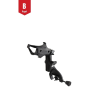 Aviation mount Garmin GPAMAP 176/276/295/296/395/495/496 - (1 inch), with control horn clip