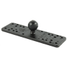 Universal base plate - (1 inch), base area 158 x 51 mm, various hole patterns