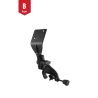 Aviation set - (1 inch), control horn clamp, short connecting arm, curved adapter plate