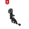 Aviation set - (1 inch), control horn clamp, centre connecting arm, round base plate (AMPS)