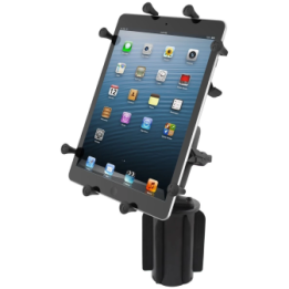 Fahrzeug-Halterung mit X-Grip Halteklammer für Tablets (10 Zoll) -  (1 Zoll), Basis für Getränkehalter