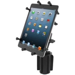 Fahrzeug-Halterung mit X-Grip Halteklammer für Tablets (10 Zoll) -  (1 Zoll), Basis für Getränkehalter
