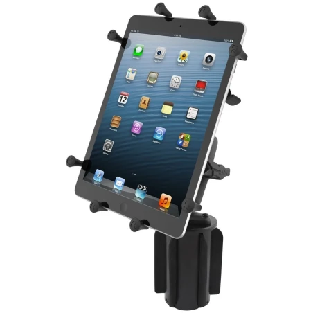 Fahrzeug-Halterung mit X-Grip Halteklammer für Tablets (10 Zoll) -  (1 Zoll), Basis für Getränkehalter