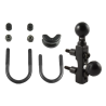 Motorbike base mounting handlebar/brake/clutch with additional ball - (1 inch), U-bracket, diameter reducer
