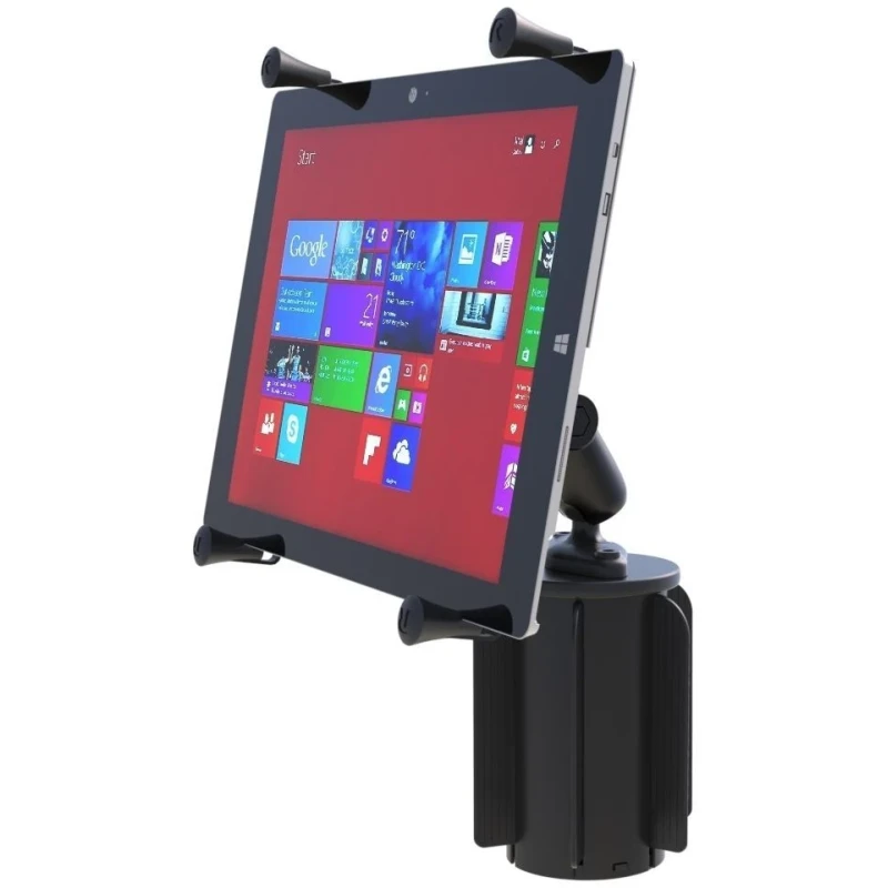 Fahrzeug-Halterung mit X-Grip Halteklammer Tablets (12 Zoll) -  (1 Zoll), Basis für Getränkehalter