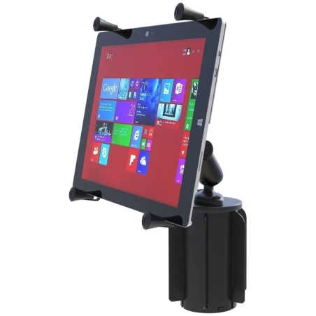 Fahrzeug-Halterung mit X-Grip Halteklammer Tablets (12 Zoll) -  (1 Zoll), Basis für Getränkehalter