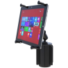 Vehicle cradle with X-Grip holding clamp for tablets (12 inch) - (1 inch), base for cup holder