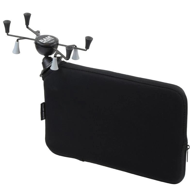 Fahrzeug-Halterung mit X-Grip Halteklammer für Tablets (7 Zoll) - Tough-Wedge (aufblasbar), direkte Anbindung