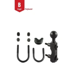 Motorrad-Basisbefestigung Lenker/Bremse/Kupplung -  (1 Zoll), U-Bügel, Durchmesserverkleinerer
