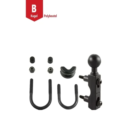 Motorrad-Basisbefestigung Lenker/Bremse/Kupplung -  (1 Zoll), U-Bügel, Durchmesserverkleinerer