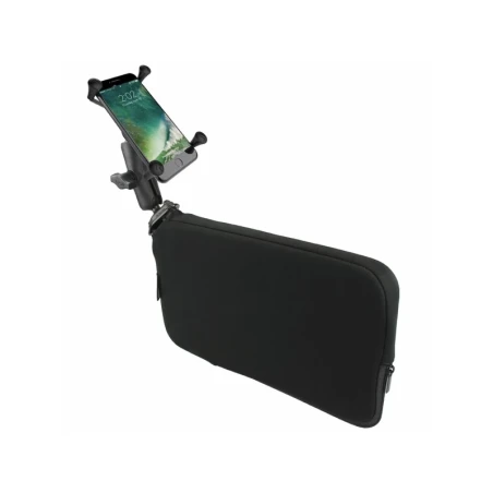 Fahrzeug-Halterung mit X-Grip Halteklammer für Smartphones bis 114,3 mm Breite -  (1 Zoll), Tough-Wedge (aufblasbar)