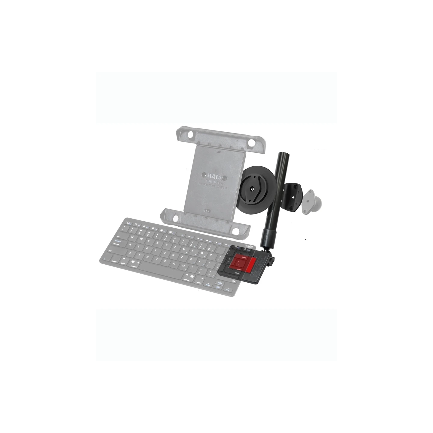 Tastatur-Halterung mit drehbarer Tablet-Anbindung - Verbundstoff