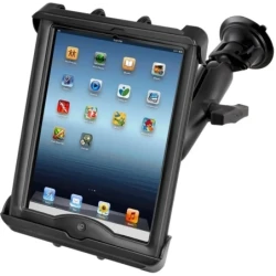 Saugfuss-Halterung für 10 Zoll Tablets - mittlerer Verbindungsarm, Diamond-Basisplatte (Trapez), runde Basisplatte