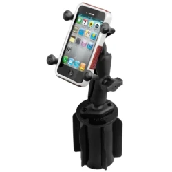 Vehicle holder with X-Grip clamp for smartphones up to 82.6 mm wide - (1 inch), base for cup holder