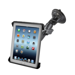 Saugfuss-Halterung für 10 Zoll Tablets - mittlerer Verbindungsarm, Diamond-Basisplatte (Trapez), runde Basisplatte (AMPS)