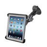 Suction base mount for 10-inch tablets - centre connecting arm, diamond base plate (trapezoid), round base plate (AMPS)