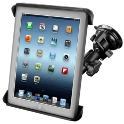 Saugfuss-Halterung für 10 Zoll Tablets - mittlerer Verbindungsarm, Diamond-Basisplatte (Trapez), runde Basisplatte (AMPS)