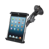 Suction base mount for 7-inch tablets - centre connecting arm, diamond base plate (trapezoid), round base plate (AMPS)