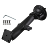 Suction foot set with rectangular connection - long connecting arm, Diamond base plate (trapezoid), rectangular base plate