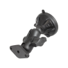 Suction foot set with Diamond connection - short connecting arm, Diamond base plate (trapezoid), (1 inch)