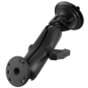 Suction foot set with AMPS connection - centre connecting arm, diamond (trapezoid) and round base plate