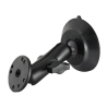 Suction foot set with AMPS mount - centre connecting arm, round base plate (AMPS), (1 inch)