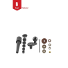 Motorbike base mounting handlebar head - (1 inch), for inner diameter 12-33 mm