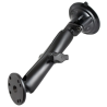 Suction foot set with AMPS connection - long connecting arm, Diamond base plate (trapezoid), round base plate (AMPS)