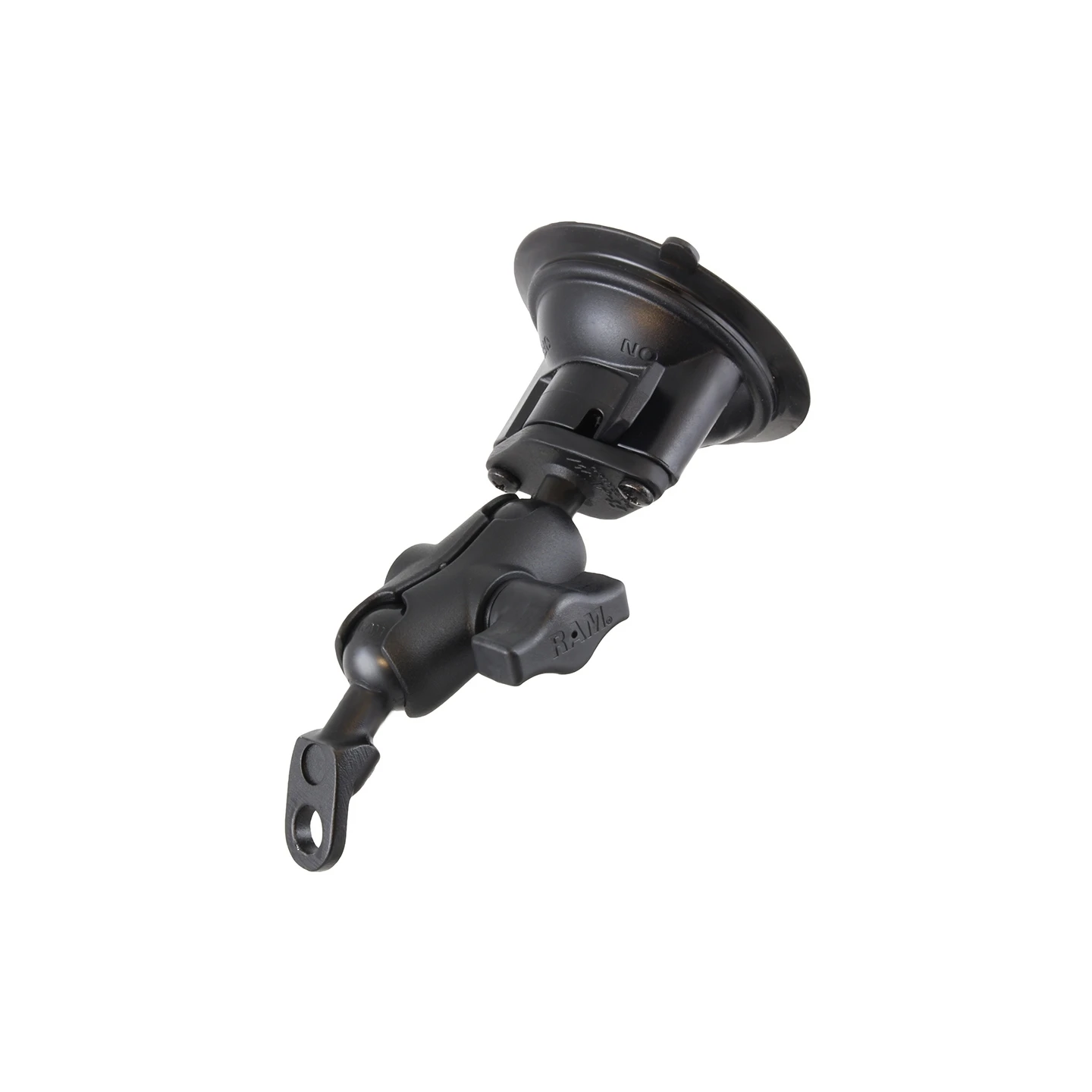 Saugfuss-Set mit Kugel-Adapter - kurzer Verbindungsarm, Diamond-Basisplatte (Trapez), Kugel-Adapter (9 mm Loch)