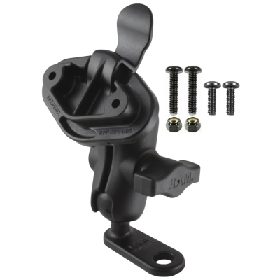 Motorrad-Set mit EZY-Mount Adapter -  (1 Zoll), Basisbefestigung (11 mm Bohrung), kurzer Verbindungsarm, EZY-Mount-Adapter