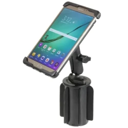 Fahrzeug-Halterung 8 Zoll Tablets -  (1 Zoll), Getränkehalter-Basis, mittlerer Verbindungsarm, Tab-Tite Halteschale