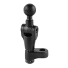 Motorbike base for mirror mounting - (1 inch), swivelling upper section