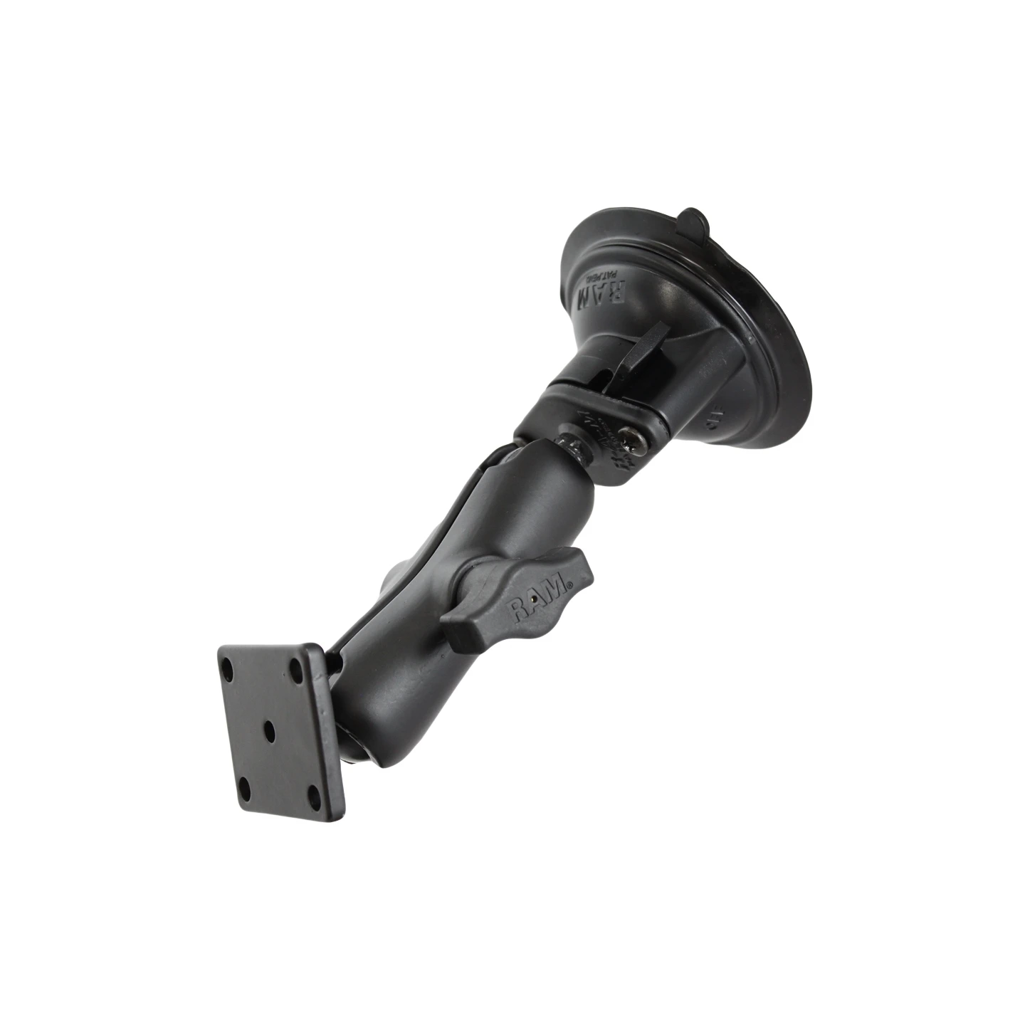 Saugfuss-Set Garmin 7200 - mittlerer Verbindungsarm, Diamond-Basisplatte (Trapez), rechteckige Basisplatte,  (1 Zoll)