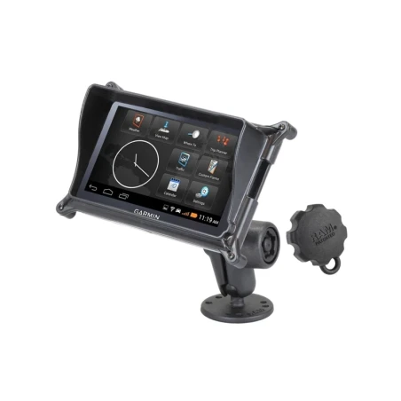 Fahrzeug-Aufbauhalterung Garmin Fleet 660/670, Pin-Lock gesichert -  (1 Zoll), runde Basisplatte (AMPS)