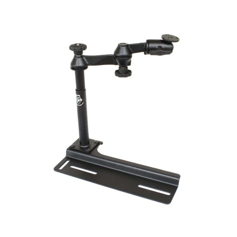 Vehicle mount - vehicle base, double swivel arm, round base plate (AMPS)