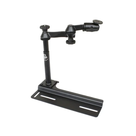 Vehicle mount - vehicle base, double swivel arm, round base plate (AMPS)