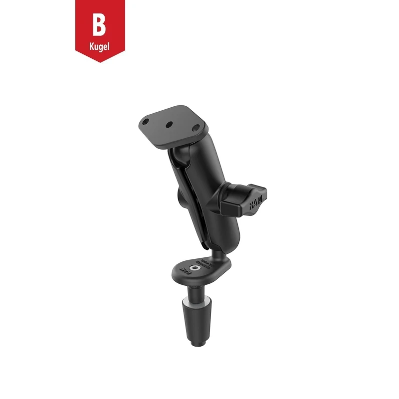Motorrad-Set -  (1 Zoll), Lenkerkopf-Adapter, mittlerer Verbindungsarm, Diamond-Basisplatte (Trapez)