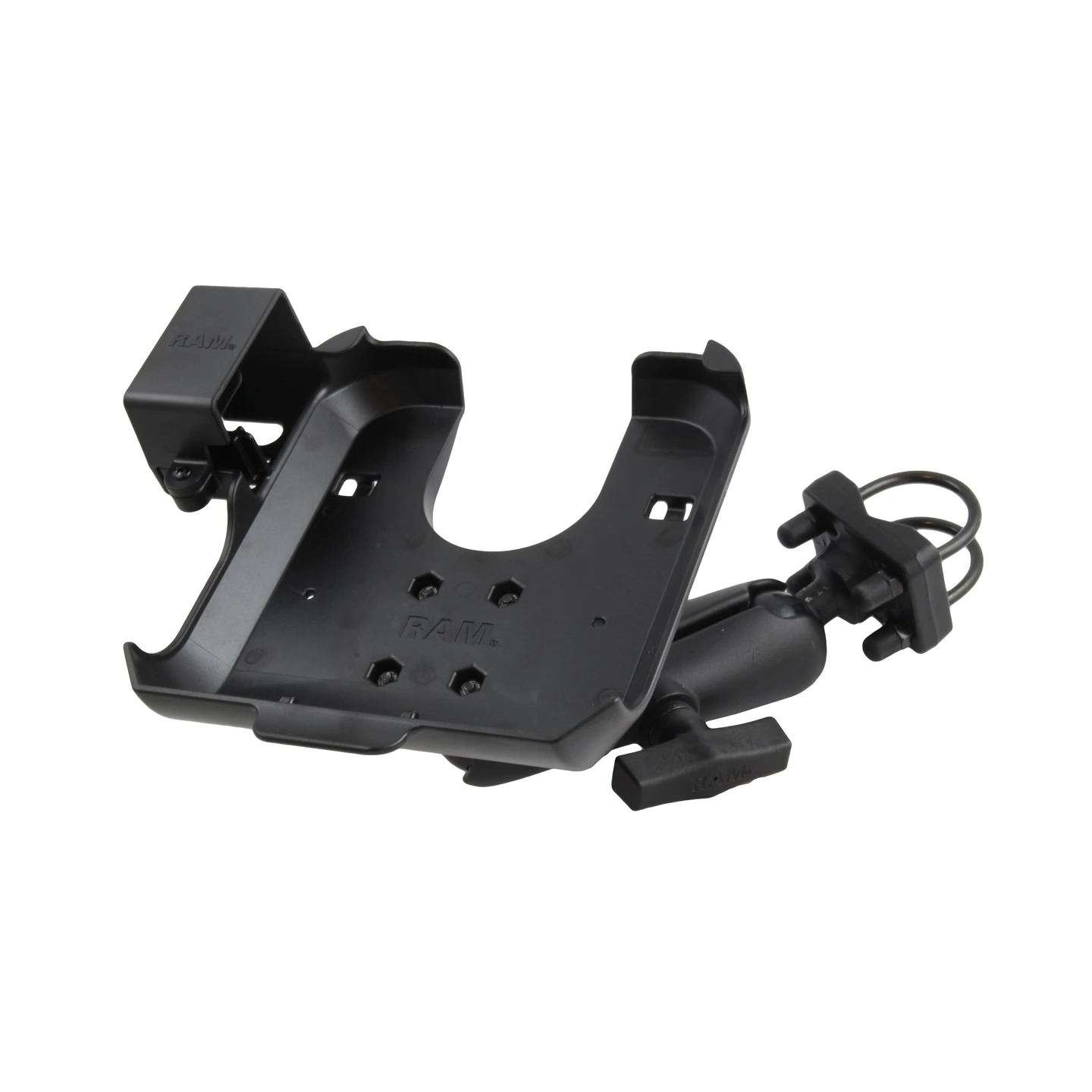 Drucker-Rohrhalterung für Brother RuggedJet RJ-4030/RJ-4040 - Doppel-Klemmschelle, mittlerer Verbindungsarm
