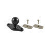Diamond base plate (trapezoid) for wheelchair mounting - (1 inch), mounting set