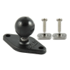 Diamond base plate (trapezoid) incl. mounting set - (1 inch), 2-hole AMPS hole pattern