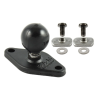 Diamond base plate (trapezoid) incl. mounting set - (1 inch), 2-hole AMPS hole pattern